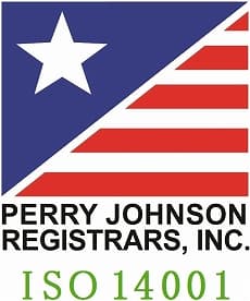 ISO 14001 認証ロゴ(Perry Johnson Registrars)